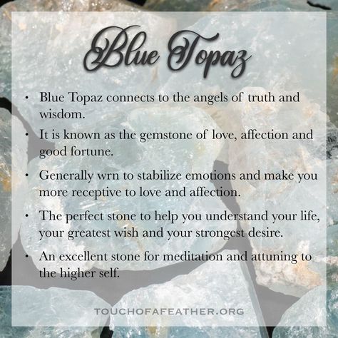 Blue Topaz Crystal Meaning, Topaz Crystal Meaning, Crystal Groupings, Blue Topaz Meaning, Hippy Witch, Crystals For Witchcraft, Crystal Encyclopedia, Topaz Meaning, Charging Crystals