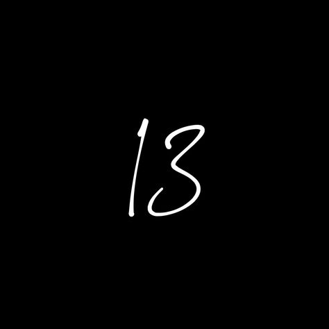 13 Font Number, 13 Wallpaper Number, Lucky Number 13, Number Wallpaper, Txt Pics, Mom Tattoo, Number 13, Numbers Font, Lucky Number