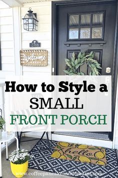 Budget Friendly Decorating Ideas, Small Front Porch Decor, Front Porch Chairs, Porch Refresh, Simple Decor Ideas, Small Porch Decorating, Front Porch Makeover, Spring Porch Decor, Small Porch