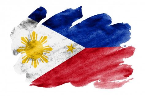 Philippines flag is depicted in liquid w... | Premium Photo #Freepik #photo #watercolor #paint #flag #world Philippine Flag Aesthetic, Philippine Flag Art Design, Phillipines Flag Aesthetic, Philippine Flag Tattoo, Philippine Flag Art, Philippine Flag Wallpaper, About Philippines, Filipino Tattoo, Filipino Flag