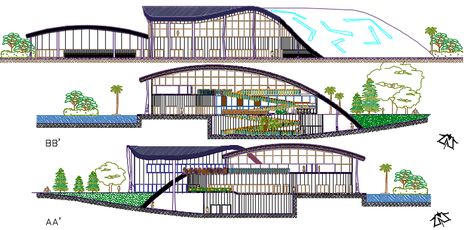 Convention Center Layout plan dwg file.the architecture layout plan, section plan and elevation design of Convention Center.... Convention Center Floor Plan, Architecture Layout Plan, Convention Center Design, Section Plan, Architecture Layout, Plan And Elevation, Biophilic Architecture, Site Plan Design, Thesis Ideas