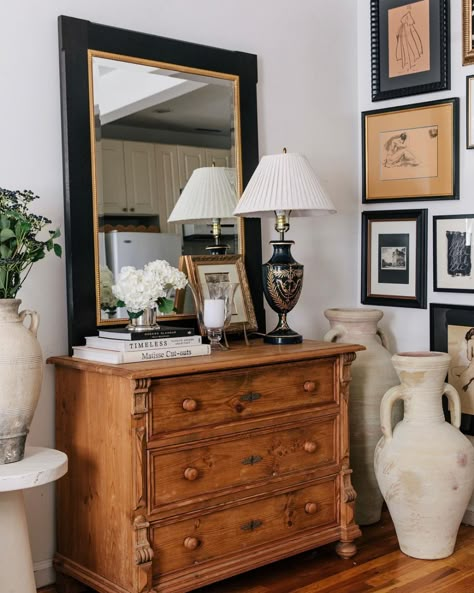 Sarah Lyon on Instagram: “When I spotted this dresser on @facebookmarketplace, I knew it was meant to be! I opted to put my dining table in storage (thank you to…” Old Southern Homes, Balenciaga Fashion, I Knew It, Fashion Sketch, Dream Rooms, Chic Home, East Side, New Room, Traditional House