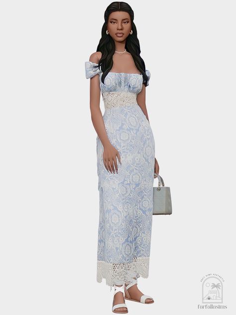 Sims 4 CC lookbook with all CC linked! Sims 4 Visor, Model Mod Sims 4, Sims Formal Cc, Sims Cc Formal, Ralph Lauren Sims 4 Cc, Sims 4 Maxi Dress, Sims 4 Cc Spring Clothes, Sims 4 Ballgown, Sims 4 Summer Dress