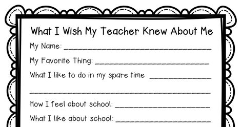 What I Wish My Teacher Knew About Me.pdf - Google Drive What I Wish My Teacher Knew About Me, What I Want My Teacher To Know About Me, I Wish My Teacher Knew Jar, Hidden Words In Pictures, I Wish My Teacher Knew, Community Circle, Intermediate Classroom, Behavior Management Plan, Summer School Ideas