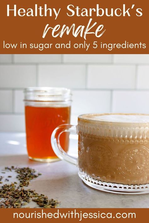 Make this healthy Starbucks remake with only 5 ingredients! It is low in sugar and made with simple ingredients. This Lavender Latte is the perfect spring coffee drink that is yummy and easy to make. Lavender Coffee Syrup, Honey Lavender Latte Recipe, Vanilla Lavender Latte, Spring Coffee Drinks, Iced Lavender Oat Milk Latte, Lavender Iced Latte, Lavender Latte Recipe, Coffee Recipe Healthy, Lavender Syrup