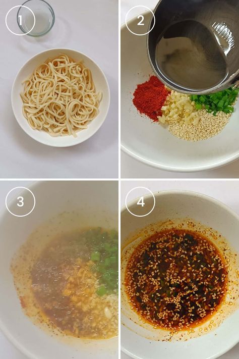 10-Minute Garlic Chili Oil Noodles - Spoons Of Flavor Hot Oil Noodles Recipe, Chinese Garlic Noodles Recipe, Chili Noodles, Hot Oil Noodles, Chili Oil Ramen Noodles, Chili Oil Noodles Recipe, Chili Oil Recipe Noodles, Garlic Oil Noodles Recipe, Chili Garlic Noodles