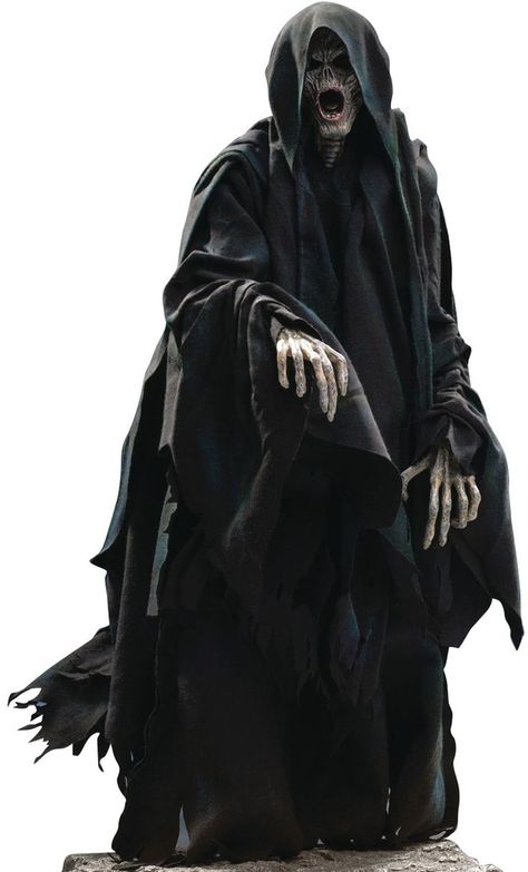 Dementor Costume, Kreacher Harry Potter, Cecil Hotel, Evil Grin, Torn Clothes, Skull Reference, Evil Person, Scary Witch, Back Piece Tattoo