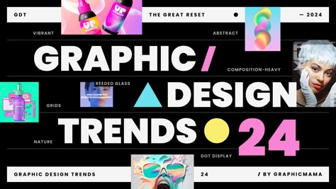 Graphic Design Trends 2024 - The Great Reset | GraphicMama Graphic Design Color Trends, Current Graphic Design Trends, Ui Ux Design Trends, Latest Graphic Design Trends, Ux Design Trends, Website Trends, Website Design Trends, Print Design Trends, Visual Design Trends