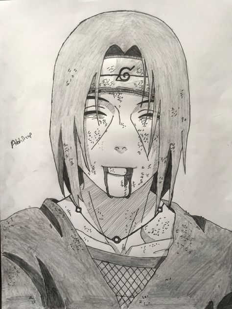 The last smile of Itachi Uchiha Sketch Of Itachi, Itachi Uchiha Sketch, Itachi Sketch, Itachi Uchiha Drawing, Drawing Itachi, Draw Itachi, Itachi Drawing, Naruto Style, Smile Drawing