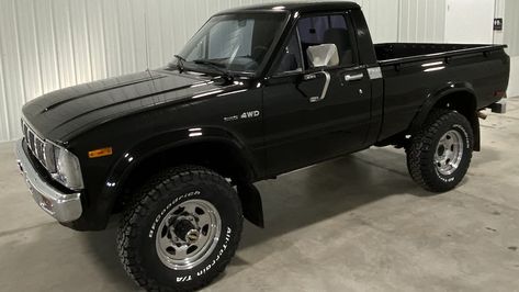 1981 Toyota SR5 Pickup | F86 | Las Vegas 2020 86 Toyota Pickup 4x4, 1980 Toyota Pickup, Black Toyota, Toyota Pickup 4x4, Lexus Gx 460, Pickup Trucks For Sale, Retirement Life, Tacoma Truck, Tonka Toys