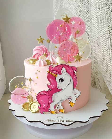 Cakes For Teenagers, Unicorn Cake Design, Horse Birthday Cake, Purple Cakes Birthday, Small Birthday Cakes, My Little Pony Cake, Little Pony Cake, Butterfly Cake Topper, Pony Cake