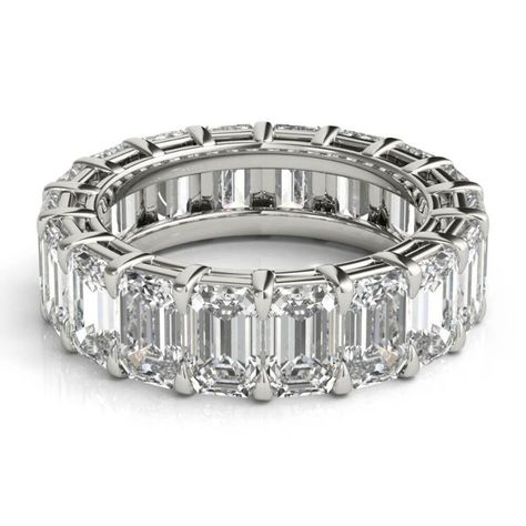 Stunning Lab Grown Diamond Eternity Band in 14K White Gold with 4.00 Ct Total Carat Weight makes for a perfect engagement ring! Also available: 0.50 Ct Real Diamond Solitaire Ring in 950 Platinum, 0.70 Ct Platinum Semi Mount Wedding Ring Set, and 0.55 Ct Platinum Semi Mount Wedding Ring. #eBay #eBayShop #eBaySeller #Ring #Engagement #Excellent #Diamond #SemiMount #India #Platinum #MM #Eternity #Natural #Round #Wedding #Band #WhiteGold #RingSizeAvailable #NoStone #Solitaire Emerald Cut Diamond Eternity Band, Cathedral Diamond Engagement Ring, Brilliant Cut Diamond Ring, Diamonds Rings, Future Engagement Rings, Elegant Engagement Rings, Diamond Eternity Band, Side Stone Engagement Ring, Engagement Ring Diamond Cut