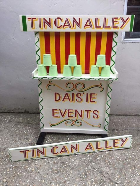 Tin Can Alley game for hire Tin Can Alley, Prom 2023, Vintage Games, Tin Can, Tin, Novelty Sign, Prom, Canning