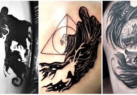 Giant list of ideas if you’re considering a Dementor tattoo. Dementor tattoos are popular by many Harry Potter loyal fans. Dementor Tattoo, Voldemort Tattoo, Harry Potter Dementors, White Ink Tattoo, Tattoo Parlor, Dark Spirit, Dark Creatures, Ministry Of Magic, Harry Potter Tattoo