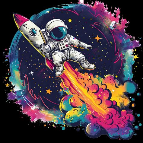 Cosmos with Our Astronaut Clipart Collection! #astronaut #astronauts #astronautlife #astronauttattoo #astronautas #nasa #hubble #space #astronomy #universe #creation #deepspace #AmesResearchCenter #Earth #planet #planets #galaxy #galaxies #Spacex #science #scientist #sciences #telescope #cosmos #Havensquad Art Spatial, Kids Room Poster, Astronaut Art, Space Artwork, Space Illustration, Wall Art Kids Room, Astronaut Space, Space Wall Art, Colorful Space