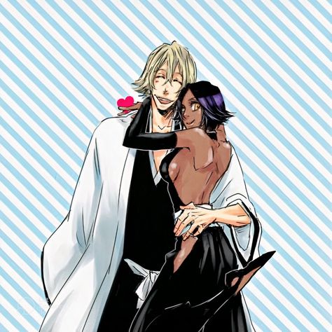 Urahara Yoruichi, Bleach Urahara, Shihouin Yoruichi, Female Character Design Brunette, Bleach Couples, Yoruichi Shihouin, Urahara Kisuke, Bleach Funny, Ichigo Y Rukia