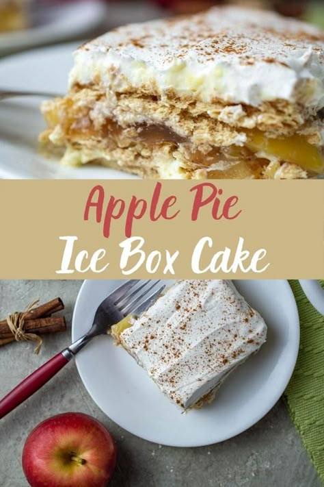 Icebox Cakes, Ice Box Cake, Dessert Apple, Easy Party Desserts, Box Cakes, Homemade Snickers, Easy Apple Pie, Easy Dessert Recipe, Desserts Cake