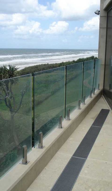 Balcony Drain - Stainless Steel grate and tray #316 Marine Grade Balcony Drainage, Deck Drain, Glass Balcony, Outdoor Patio Designs, Shower Drains, Balcony Design, Country Estate, Glass Frames, Infinity Pool