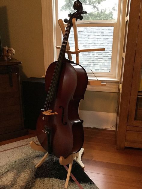 Cello Aesthetic, Instrument Stand, Cello Stand, Wooden Music Stand, Cello Art, Cello Photography, Music Stands, Orchestra Music, Cello Music