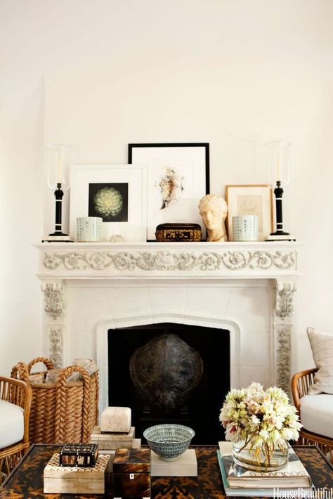 Styling your coffee table is an easy and budget friendly way to update your home for spring, especially if you are planning to entertain guests! Mantle Styling, Modern Victorian, Coffee Table Styling, New Traditional, Classic Decor, Fireplace Mantel, Fireplace Mantle, Style At Home, Fireplace Design