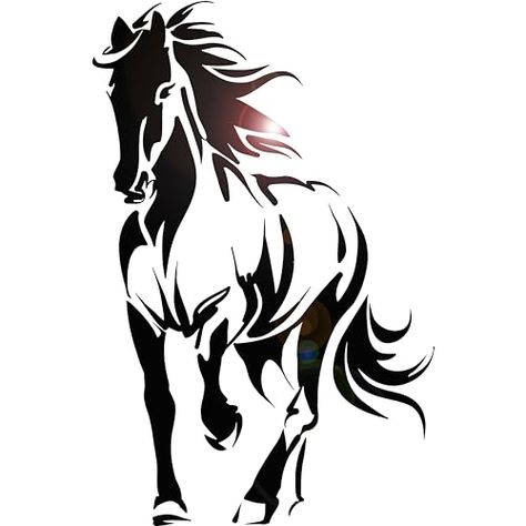 Vinyl Wall Decal Horse Silhouette Animal Mustang Gallop Stickers Mural Large Decor (g1471) Black Horse Silhouette Stencil, Black Wall Stickers, Horse Images, Horse Art Drawing, Native Artwork, Lino Art, Equestrian Art, Horse Silhouette, Lord Murugan