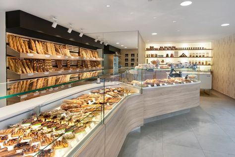 Boulangerie Le Meur en Behance Brunch Design, Banco Bar, Cashier Counter, Cafe And Bakery, Coffee Bakery, Display Kitchen, Pane Dolce, Bakery Design Interior, Breakfast Cafe