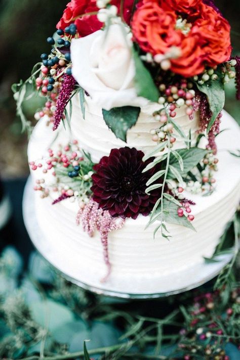 Wedding Cakes Jewel Tone, Jewel Tone Wedding Cakes, Wedding Cake Forest, Jewel Toned Wedding, Wedding Cake Ombre, Small Wedding Cakes, Jewel Tone Wedding, White Wedding Cakes