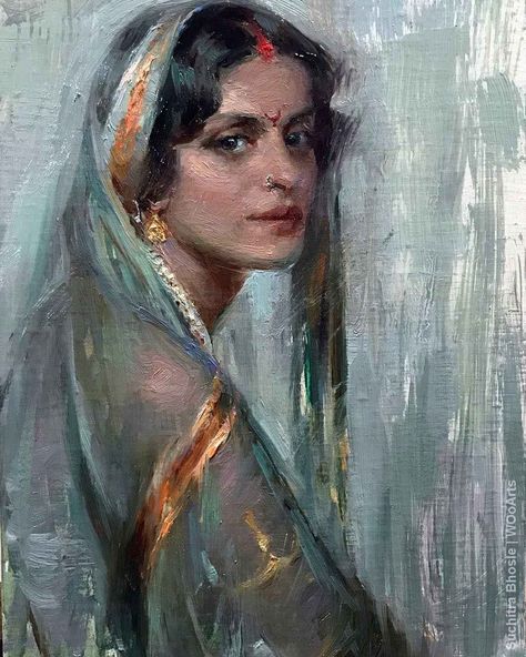 Suchitra Bhosle, Girl Wedding Dress, Art Teen, Indian Artwork, Ballet Art, Female Art Painting, Indian Artist, Art Competitions, Painting Of Girl