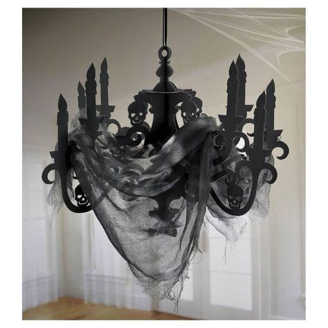 41 Cool Halloween Products at Target — All For Under $20! Candelabra Halloween, Gothic Dinner, Mansion Bathroom, Halloween Chandelier, Black Candelabra, Cheap Diy Halloween Decorations, Halloween Fest, Casa Halloween, Haunted House Party