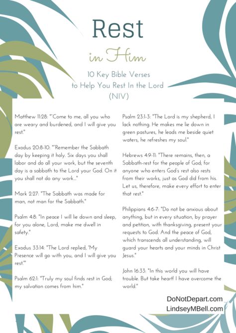 Ways to Find Rest in a Busy Season - Printable List of Bible Verses on Rest Rest Scripture Quotes, Rest Bible Verses Scriptures, Rest Bible Verse, Ways To Rest, Biblical Rest, Find Rest In God, Find Rest In The Lord, Rest In God, Bible Verse About Rest