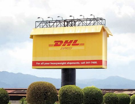 DHL (Philippines) Guerilla Marketing Examples, Advertisement Examples, Bus Advertising, What Is Fashion Designing, Guerrilla Marketing, Good Advertisements, Billboard Advertising, 광고 디자인, Billboard Design