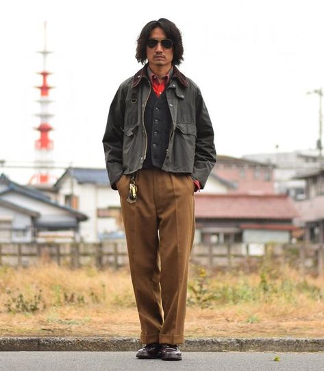 Ametora Style Men, Filson Aesthetic, Ametora Style, Filson Vest, Filson Jacket, Japanese Workwear, Pants Outfit Work, Pants Outfit Men, Ivy Style