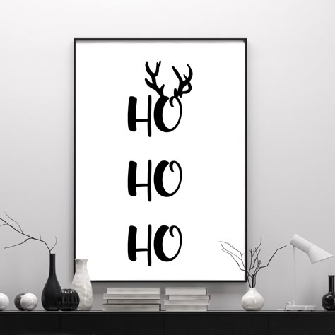 Freue mich, euch diesen Artikel aus meinem Shop bei #etsy vorzustellen: Poster - Weihnachten Christmas Ho ho ho Rentier schwarz weiß Weihnachtsdekoration Deko für Weihnachten personalisierte Poster modern #adventchristliche #postergeschenkhaus #geschenk #geschenkzumeinzug #hohoho #weihnachten #geschenkidee #winterdekoration Ho Ho Ho, Christmas Wallpaper, Winter Holidays, Mood Board, Projects To Try, Christmas Decorations, Etsy Shop, Home Decor Decals, Christmas