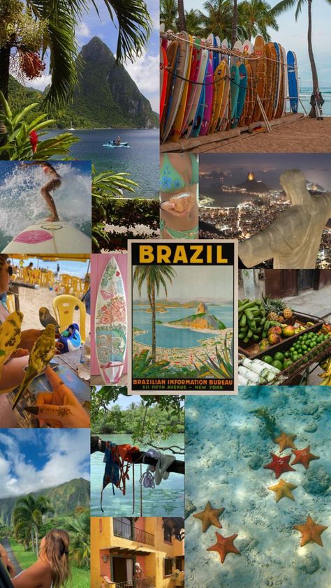 brazil 🇧🇷 🌴 Brazil Mood Board, Brazil New Years, Brazil Wallpaper Aesthetic, Brazil Poster, Brazil Life, Brazil Travel Guide, Brazil Wallpaper, Brazilian Culture, Brazil Culture