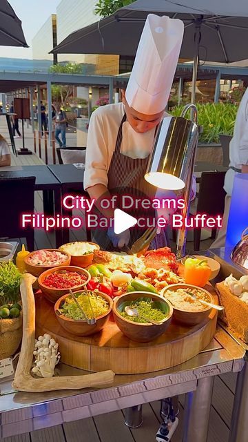 Filipino Buffet, Poolside Restaurant, Filipino Barbecue, San Miguel Light, City Of Dreams Manila, Barbecue Buffet, Bar Be Que, Filipino Street Food, Draft Beer