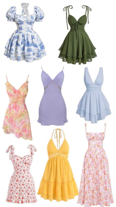 Pretty Dresses Elegant, Summer Dresses Floral, Cute Dresses Casual, Dresses Pastel, Dresses Date, Dresses Everyday, Dresses Feminine, Pastel Dresses, Dresses Sundresses