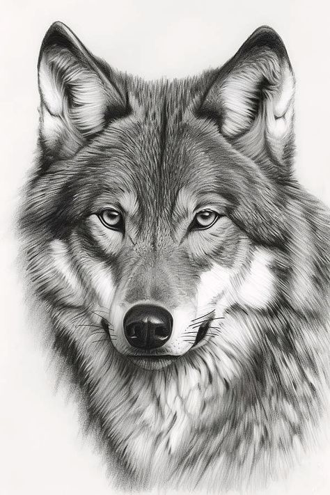 Wolf Drawing Tutorial, Wolf Drawing Reference, Wolf Drawing Tattoo, Drawing Of A Wolf, Wolf Face Tattoo, Wolf Drawing Easy, Drawing Wolf, Tre Kunst, Tattoo Wolf