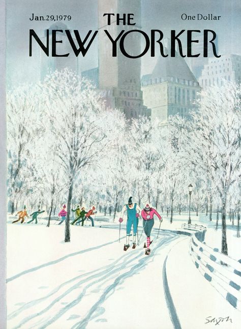 1979 01 29 - # 2815 - Vol. 54 - N° 50 - Charles Saxon New Yorker January, New Yorker Cover, The New Yorker Magazine, New Yorker Magazine, New Yorker Covers, January 29, Conde Nast, Cover Artwork, Vintage Magazines