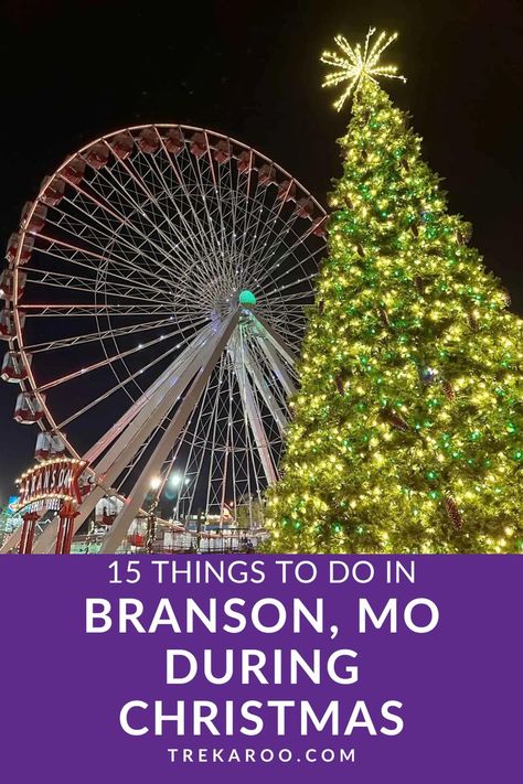 15 Fun Things to do in Branson Missouri at Christmas Branson Scenic Railway, Things To Do In Branson, Branson Missouri Vacation, Midwest Travel Destinations, Midwest Vacations, Missouri Travel, Road Trip Across America, Silver Dollar City, Midwest Travel