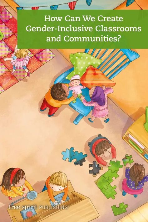 Learn how to create gender-inclusive classrooms and communities that are free of gender-based bullying and marginalization. Play Therapy Activities, Gender Neutral Pronouns, Teaching Manners, Inclusion Classroom, Gender Stereotypes, Gender Inclusive, Teacher Lesson Plans, Head Off, Play Areas