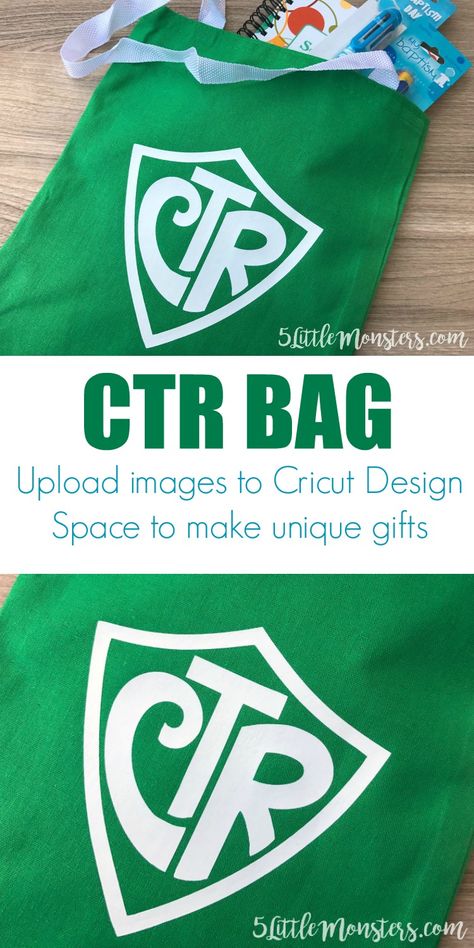 5 Little Monsters: Cricut 101: Can I upload my own images? + CTR Bag Christmas Gifts For Lds Primary Teachers, Lds Primary Gifts, Primary Teachers Gifts, Primary Christmas Gifts, Lds Baptism Gifts, Primary Presidency, Activity Day Girls, Lds Gifts, Getting Baptized