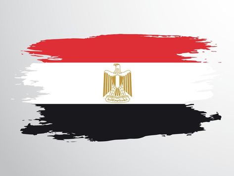 Vector flag of Egypt painted with a brush Flag Of Egypt, Ancient Egypt Crafts, Egypt Wallpaper, Egyptian Flag, Egypt Crafts, Egypt Poster, Egypt Flag, Wedding People, Flag Background