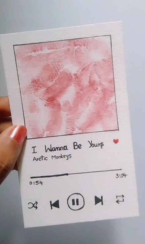 Spotify Valentines Card, Spotify Valentines Gift, Kiss Cards For Boyfriend, Card Ideas For Crush, Things To Do With Notecards, Easy Thank You Cards Diy, Spotify Card Ideas, Easy Handmade Gifts For Boyfriend, Cute Cards For Boyfriend Creative