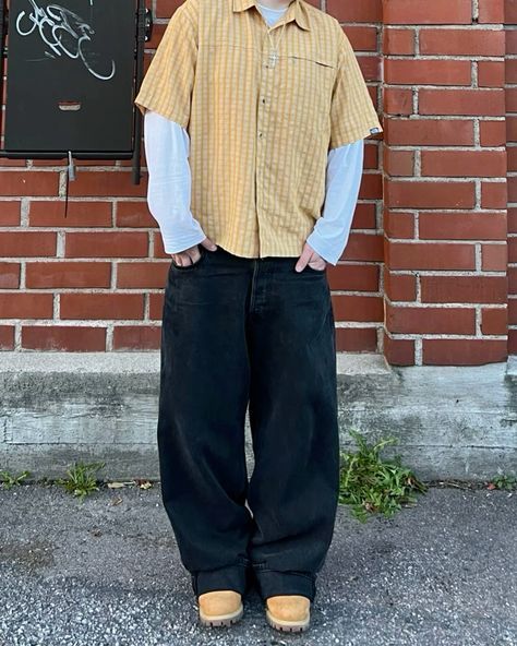 Black Pants, A Man, Yellow, Wall, Pants, Black, Trousers