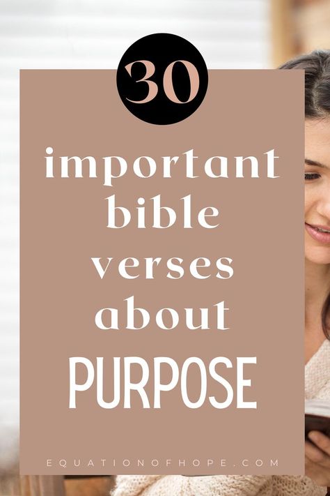 Do you feel like you don't have a purpose? Have you drifted away from your purpose? If you're unsure about your purpose and want God to revive His purpose in your life, this post is for you. Click here to read 30 important bible verses about purpose. These 30 powerful bible verses will speak to your heart and remind you that God has created us with a purpose and for a purpose. #bibleverses #faithwalk #christianjourney #christianliving I Feel Like I Dont Have A Purpose, Bible Verse About Purpose In Life, Our Purpose In Life Quote, Knowing Your Purpose In Life, Scripture About Purpose, What’s My Purpose In Life, Bible Verse Purpose, Created With A Purpose Bible Verse, You Were Created For A Purpose