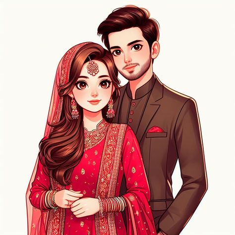 Couple Wedding Cartoon Without Face, Indian Wedding Caricature, Figures Drawing, Wedding Cards Images, Couple Illustration Wedding, Wedding Illustration Card, Bride And Groom Cartoon, Wedding Couple Cartoon, King Pic