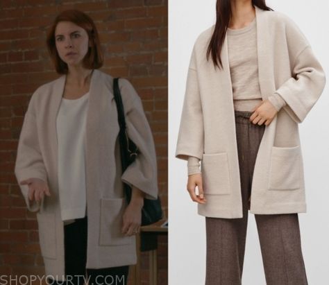 Workin' Moms: Anne's Knit Cardigan | Shop Your TV Anne From Working Moms Outfits, Working Moms Anne, Ann Carlson Style, Anne Working Moms Style, Anne Carlson Style, Anne Carlson, Anne Carlson Working Moms Style, Working Moms Anne Outfit, Working Moms Tv Show