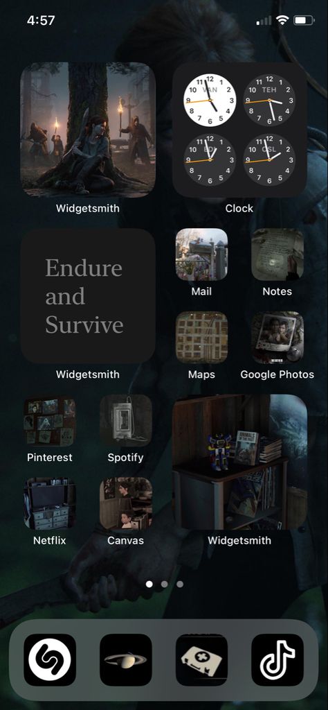 #thelastofus #thelastofuspartii #ps4 #ios14 Last If Us Wallpaper, The Last Of Us Part 2 Seraphites, The Last Of Us Phone Layout, The Last Of Us Themed Phone, Tlou Widget Ideas, Tlou Phone Layout, Tlou Ios Layout, The Last Of Us Home Screen, Home Screen Layout Iphone Aesthetic Dark