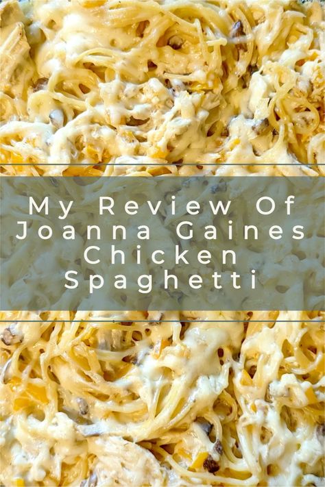 Life With Janet Recipes Chicken, Baked Cheesy Chicken Spaghetti, Rigel Chicken Spaghetti, Joanna Gaines Chicken Casserole, Chicken Spaghetti Recipe Joanna Gaines, Creamy Chicken Spaghetti Recipes, Gooey Chicken Spaghetti, Magnolia Chicken Spaghetti, Joanna Gaines Chicken Alfredo