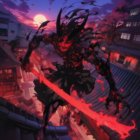 Demonic Swordsman, Dark Souls Concept Art, Hotel Artwork, Shadow Monster, Fantasy Demon, Super Powers Art, X Picture, Anime Ninja, Ghost And Ghouls